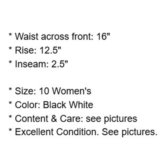 Michael Kors Shorts Womens 10 White Black Stretch Skort Back Zip Tenniscore - Picture 4 of 9